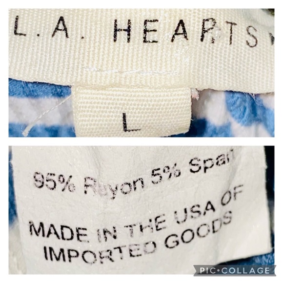 Pac Sun LA Hearts Blue and White Cut Out Dress Size Large - Picture 5 of 5